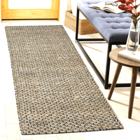 Hand Braided Jute Runner with Green Textured Weave 50 x 120 cm EOFY Kings Warehouse 