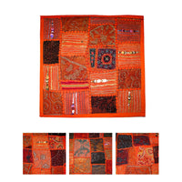 Hand Crafted Beaded Cushion Cover Orange Home & Garden Kings Warehouse 