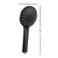 Handheld Shower Head 4.5" High Pressure 5 Modes Poweful Round Black Home & Garden Kings Warehouse 
