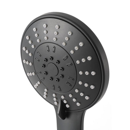 Handheld Shower Head 4.5" High Pressure 5 Modes Poweful Round Black Home & Garden Kings Warehouse 