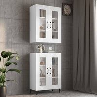 Hanging Wall Cabinet High Gloss White 69.5x34x90 cm