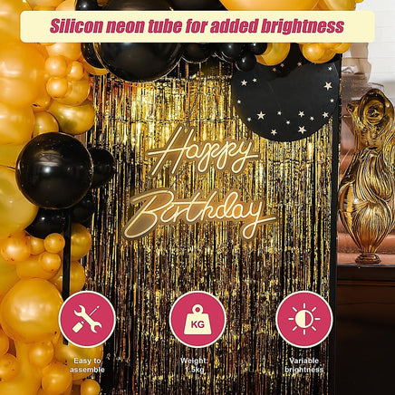 Happy Birthday Neon Sign Hanging Glowing Party Decoration Kings Warehouse 