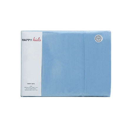 Happy Kids Blue Plain Dyed Microfibre Sheet Set Double Home & Garden Kings Warehouse 