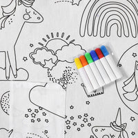 Happy Kids Dream Big Colour Me In Picnic Blanket 125 x 125 cm Outdoor Recreation Kings Warehouse 