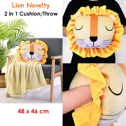 Happy Kids Lion Novelty Cushion/Throw Home & Garden Kings Warehouse 