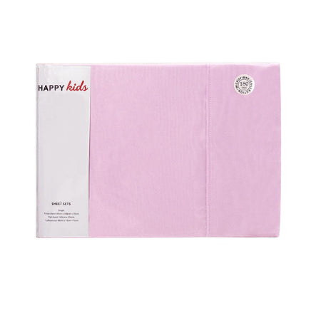 Happy Kids Pink Plain Dyed Microfibre Sheet Set King Single Home & Garden Kings Warehouse 