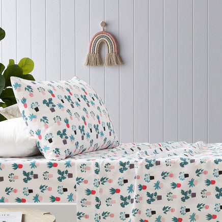 Happy Kids Plant Kids Printed Sheet Set Single Home & Garden Kings Warehouse 
