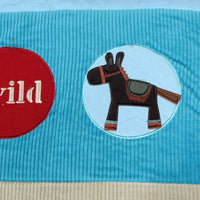 Happy Kids Wild Wild West Blue Embroidered Comforter with Bonus Cushion Home & Garden Kings Warehouse 