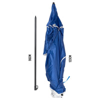 Havana Outdoors Beach Umbrella 2.4M Outdoor Garden Beach Portable Shade Shelter - Blue Kings Warehouse 