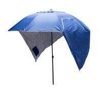 Havana Outdoors Beach Umbrella 2.4M Outdoor Garden Beach Portable Shade Shelter - Blue Kings Warehouse 
