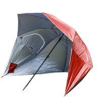 Havana Outdoors Beach Umbrella 2.4M Outdoor Garden Beach Portable Shade Shelter - Red Kings Warehouse 