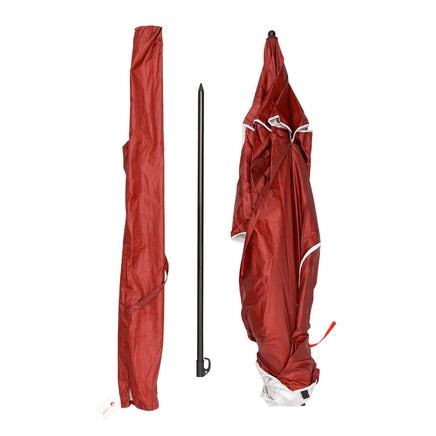 Havana Outdoors Beach Umbrella 2.4M Outdoor Garden Beach Portable Shade Shelter - Red Kings Warehouse 
