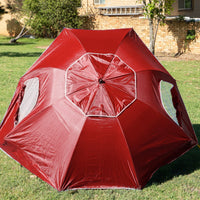 Havana Outdoors Beach Umbrella 2.4M Outdoor Garden Beach Portable Shade Shelter - Red Kings Warehouse 