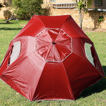 Havana Outdoors Beach Umbrella 2.4M Outdoor Garden Beach Portable Shade Shelter - Red Kings Warehouse 