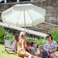 Havana Outdoors Beach Umbrella Portable 2 Metre Fringed Garden Sun Shade Shelter - Sage Green Home & Garden Kings Warehouse 