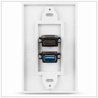 HDMI USB 3.0 Audio Stereo Pass Through Component Composite Wall Plate Panel Kings Warehouse 