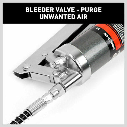 Heavy Duty 600cc Manual Grease Gun Flexible Hose Coupler 10000PSI Oiling Tools Tools Kings Warehouse 
