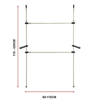Heavy Duty Adjust Clothes Rail Storage Garment Shelf Hanging Display Stand Rack Furniture Kings Warehouse 