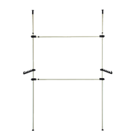 Heavy Duty Adjust Clothes Rail Storage Garment Shelf Hanging Display Stand Rack Furniture Kings Warehouse 