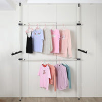 Heavy Duty Adjust Clothes Rail Storage Garment Shelf Hanging Display Stand Rack Furniture Kings Warehouse 