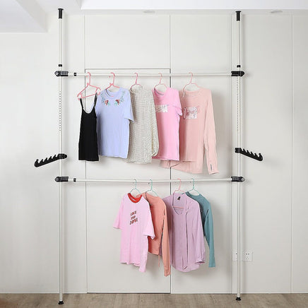 Heavy Duty Adjust Clothes Rail Storage Garment Shelf Hanging Display Stand Rack Furniture Kings Warehouse 