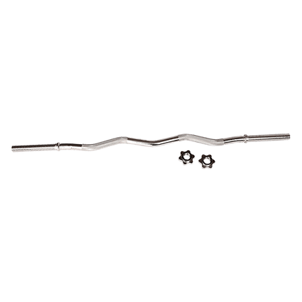 Heavy Duty EZ Curl Barbell – Weightlifting Bar with Spinlock Collars for Gym Training Sports & Fitness Kings Warehouse 