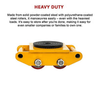 Heavy Duty Machine Dolly Skate Machinery Roller Mover Cargo Trolley 6T Outdoor Kings Warehouse 