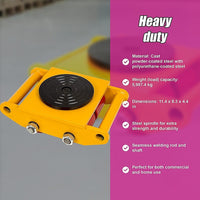 Heavy Duty Machine Dolly Skate Machinery Roller Mover Cargo Trolley 6T Outdoor Kings Warehouse 