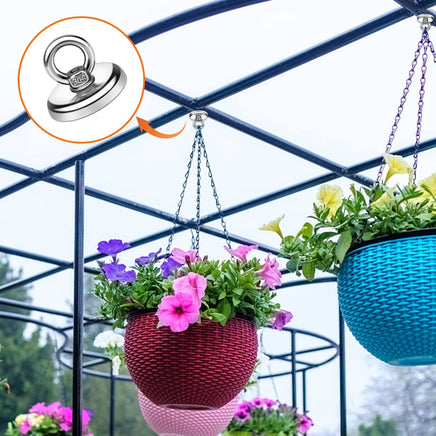 Heavy Duty Magnetic Hooks 30KG Countersunk Hole Eyebolt Kitchen, Office and Garage Kings Warehouse 