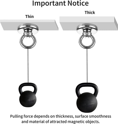 Heavy Duty Magnetic Hooks 30KG Countersunk Hole Eyebolt Kitchen, Office and Garage Kings Warehouse 