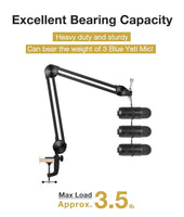 Heavy Duty Microphone Arm Microphone Stand Suspension Scissor Boom Stands with 6" Pop Filter and Cable Ties for Recording Kings Warehouse 