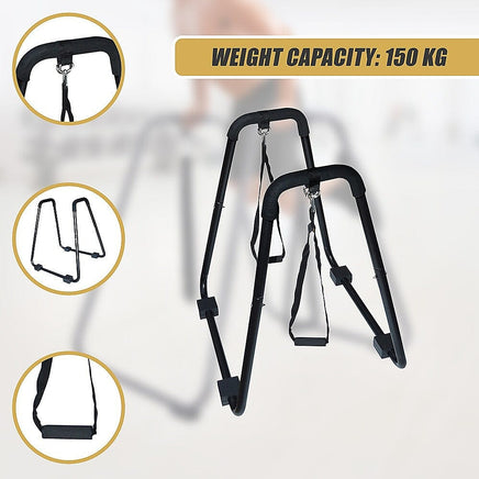 Heavy Duty Parallette Bars – Push Up & Core Strength Training Stands for Home Gym Sports & Fitness Kings Warehouse 