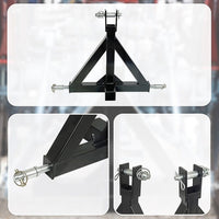 Heavy Duty Steel 3 Point 2" Trailer Hitch Receiver Tow Drawbar For Cat 1 Tractor Outdoor Recreation Kings Warehouse 