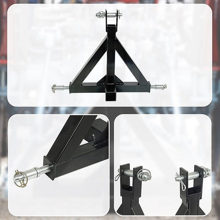 Heavy Duty Steel 3 Point 2" Trailer Hitch Receiver Tow Drawbar For Cat 1 Tractor Outdoor Recreation Kings Warehouse 