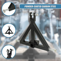 Heavy Duty Steel 3 Point 2" Trailer Hitch Receiver Tow Drawbar For Cat 1 Tractor Outdoor Recreation Kings Warehouse 