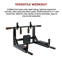 Heavy Duty Wall Mounted Power Station - Knee Raise - Pull Up - Chin Up -Dips Bar Sports & Fitness Kings Warehouse 