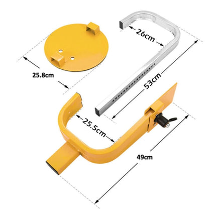 Heavy Duty Wheel Defender Lock Clamp Tyre Lock 13" 14" 15" Car Caravan Trailer Kings Warehouse 