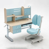 Height Adjustable Children Kids Ergonomic Study Desk Chair Set 120cm Blue AU Baby & Kids Kings Warehouse 