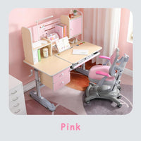 Height Adjustable Children Kids Ergonomic Study Desk Chair Set 120cm Pink AU Baby & Kids Kings Warehouse 