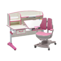 Height Adjustable Children Kids Ergonomic Study Desk Chair Set 120cm Pink AU Baby & Kids Kings Warehouse 