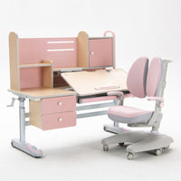 Height Adjustable Children Kids Ergonomic Study Desk Chair Set 120cm Pink AU Baby & Kids Kings Warehouse 