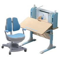 Height Adjustable Children Kids Ergonomic Study Desk Chair Set 80cm Blue AU Baby & Kids Kings Warehouse 