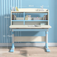Height Adjustable Children Kids Ergonomic Study Desk Chair Set 80cm Blue AU Furniture Kings Warehouse 