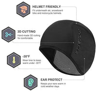 Helmet Fleece Inner Liner Cycling Skull Cap Winter Thermal MTB Mountain Cycling Cap for Men Women Headwear for Running Skiing & Winter Sports BLACK Rockbros Kings Warehouse 