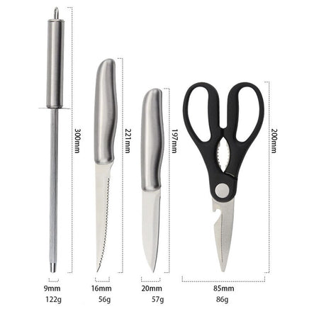 High-Carbon Stainless Steel 14-Piece Kitchen Knife Set Chefs Cooks Knives Knife Sharpening Kings Warehouse 