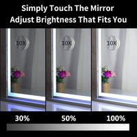 Hollywood LED Makeup Mirror with Smart Touch Control and 3 Colors Dimmable Light (72 x 56 cm) Kings Warehouse 