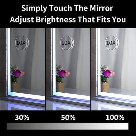 Hollywood LED Makeup Mirror with Smart Touch Control and 3 Colors Dimmable Light (72 x 56 cm) Kings Warehouse 