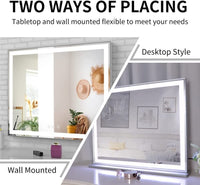Hollywood LED Makeup Mirror with Smart Touch Control and 3 Colors Dimmable Light (72 x 56 cm) Kings Warehouse 