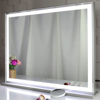 Hollywood LED Makeup Mirror with Smart Touch Control and 3 Colors Dimmable Light (72 x 56 cm) Kings Warehouse 