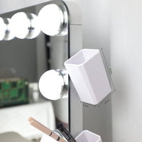 Hollywood Makeup Vanity Mirror with LED Lights, USB charging and Detachable 10X Magnification Mirror (Silver, 66 x 48 cm) Kings Warehouse 
